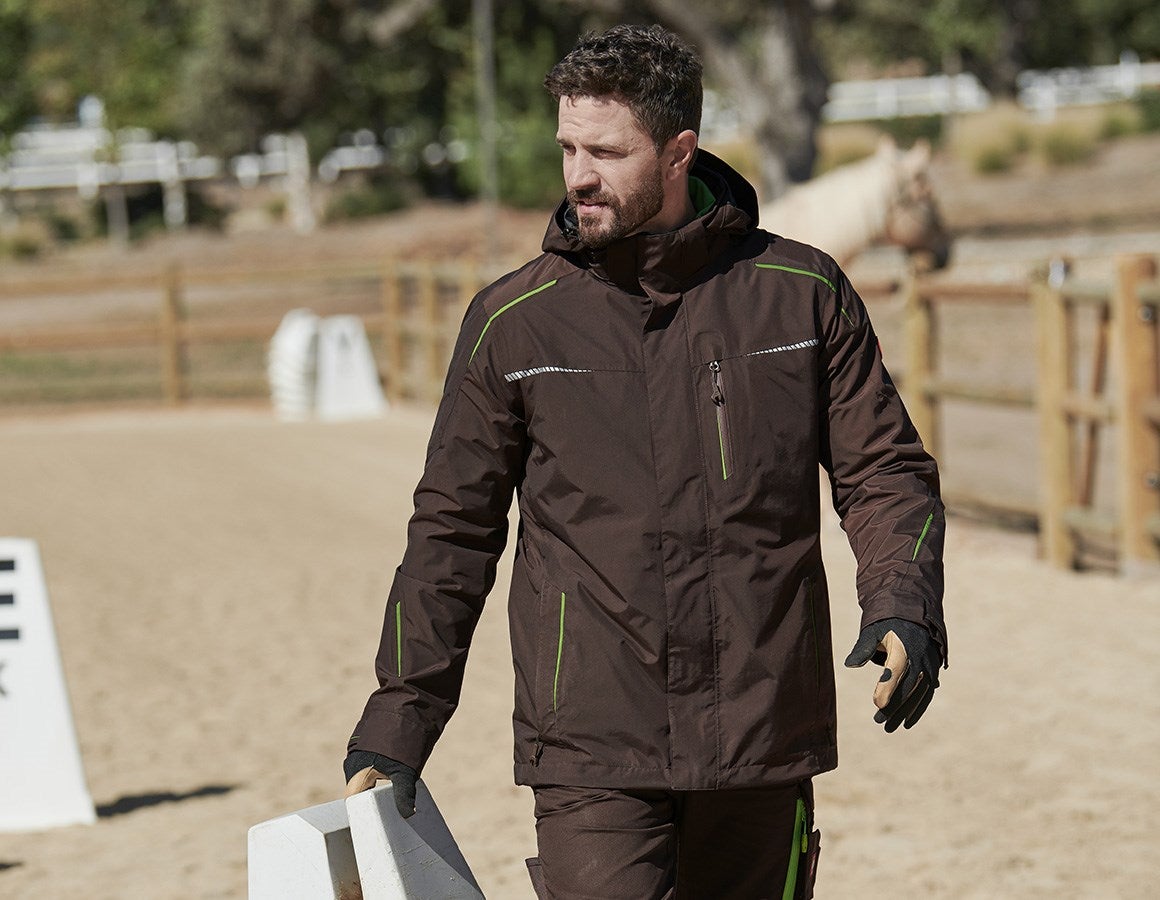 Main action image 3 in 1 functional jacket e.s.motion 2020, men's chestnut/seagreen