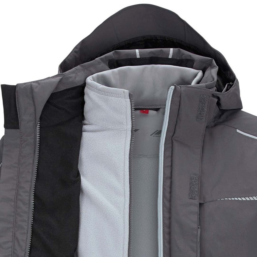 Detailed image 3 in 1 functional jacket e.s.motion 2020, men's anthracite/platinum