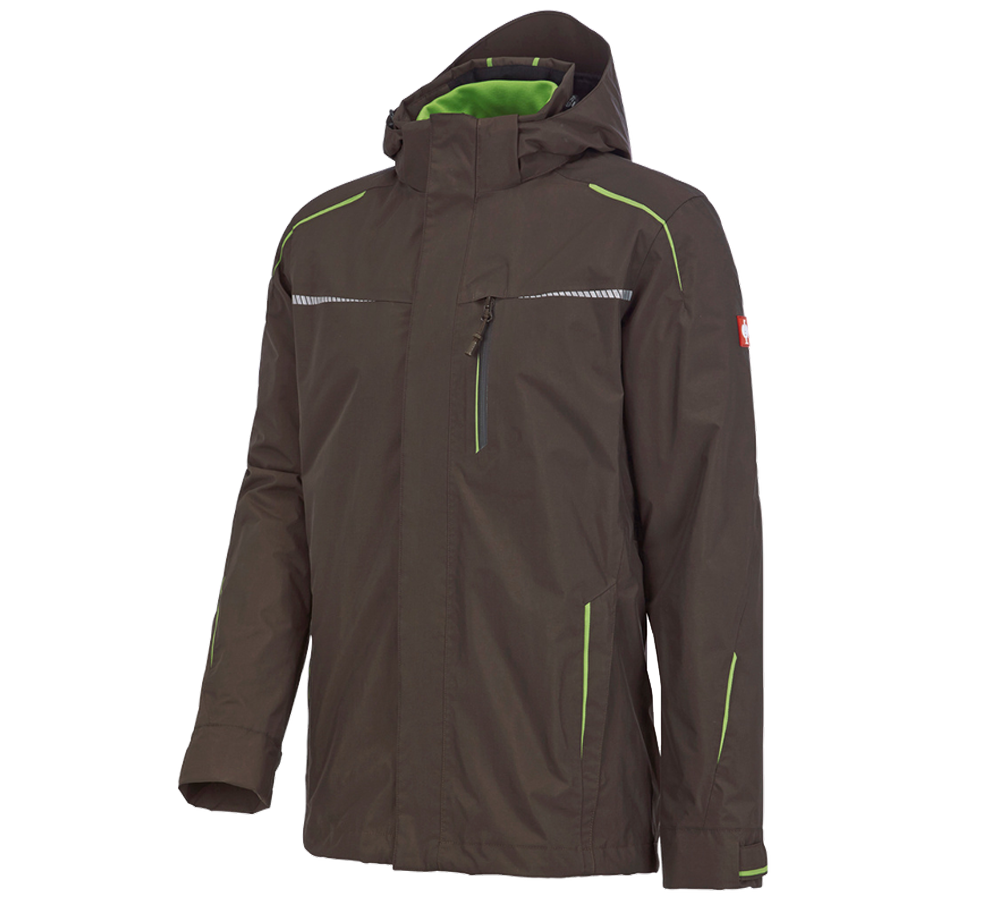 Primary image 3 in 1 functional jacket e.s.motion 2020, men's chestnut/seagreen