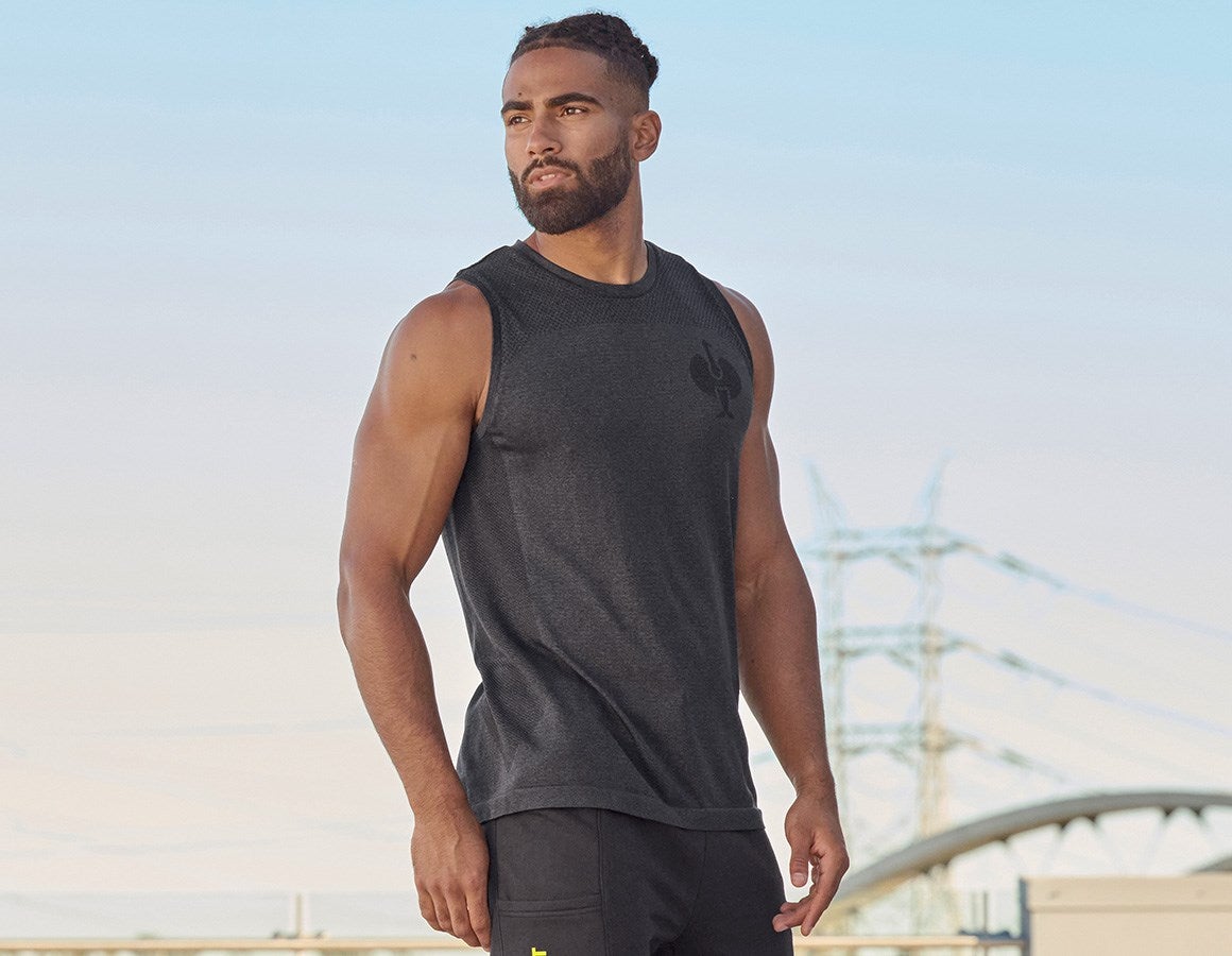 Main action image Athletics-shirt seamless e.s.trail black melange