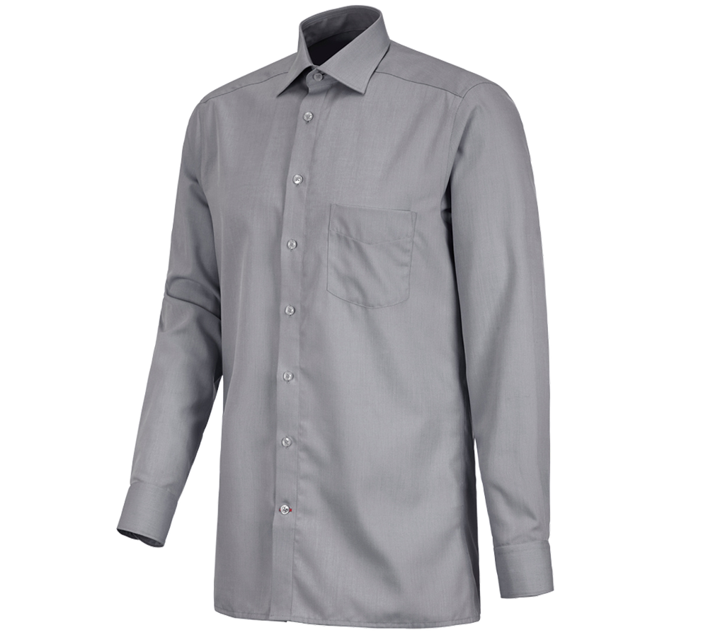Primary image Business shirt e.s.comfort, long sleeved grey melange