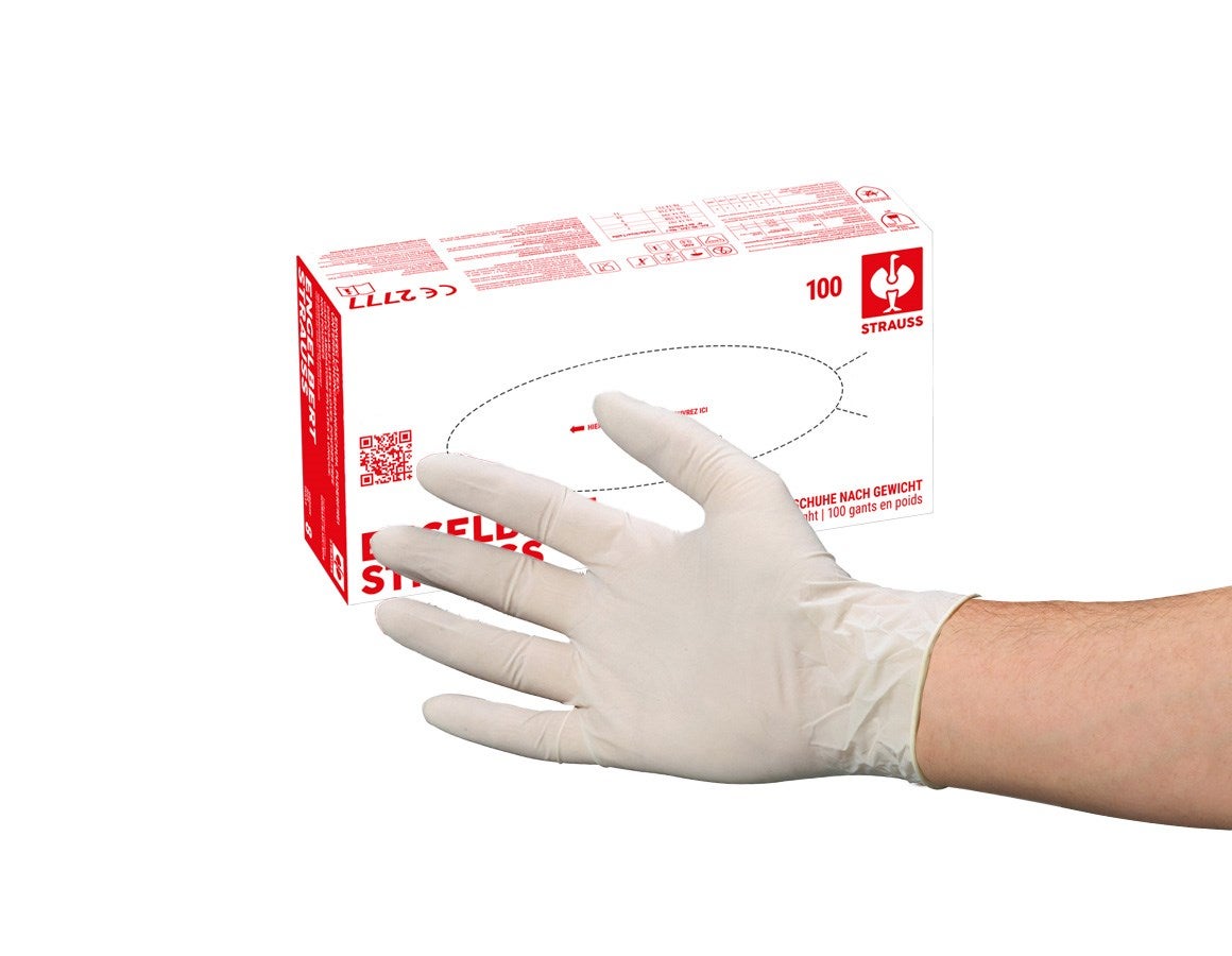 Additional image 1 Disposable latex gloves, lightly powdered S