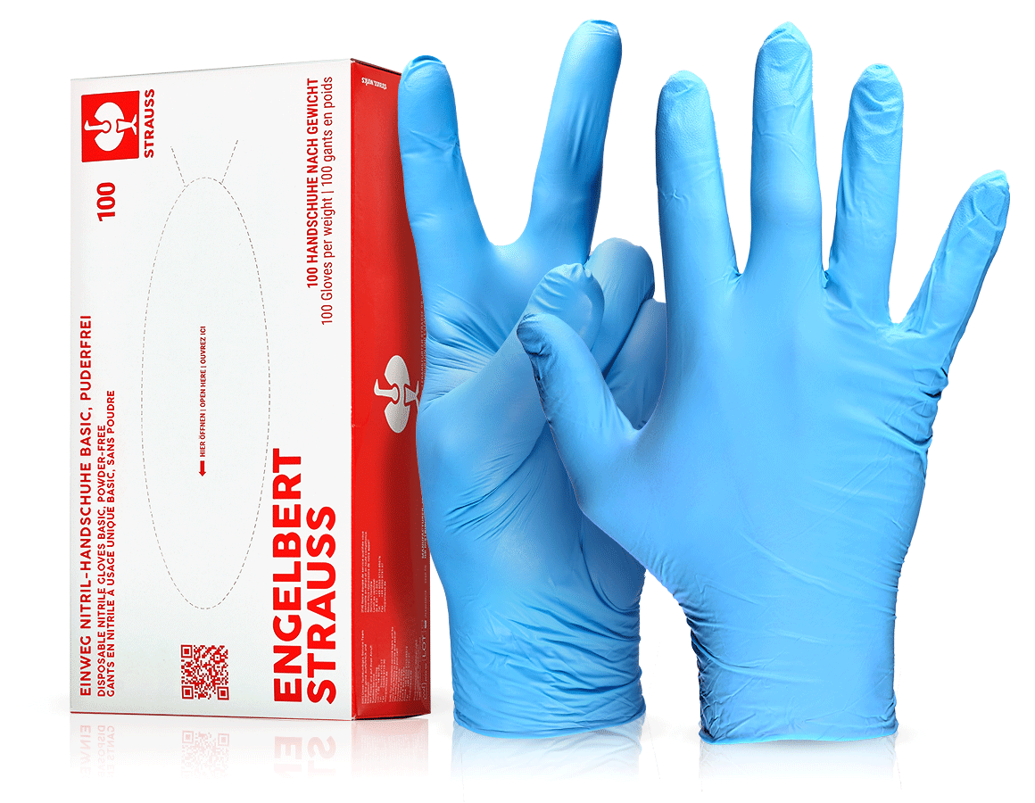 Primary image Disposable nitrile gloves Basic, powder-free blue