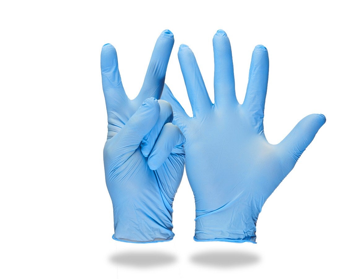 Primary image Disposable nitrile gloves, powder-free blue