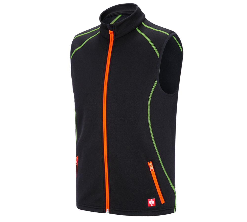Primary image Function bodywarmer thermo stretch e.s.motion 2020 black/high-vis yellow/high-vis orange
