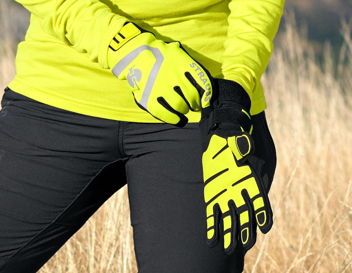 Main action image Gloves e.s.trail winter black/acid yellow
