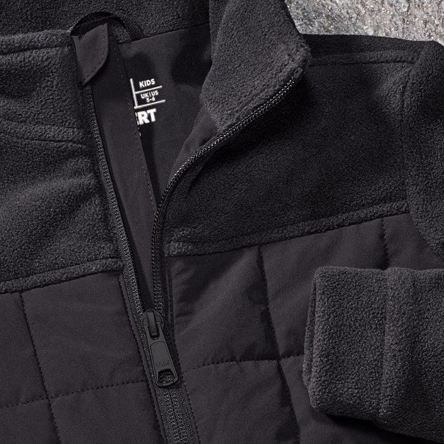 Detailed image Hybrid fleece jacket e.s.concrete, children's black