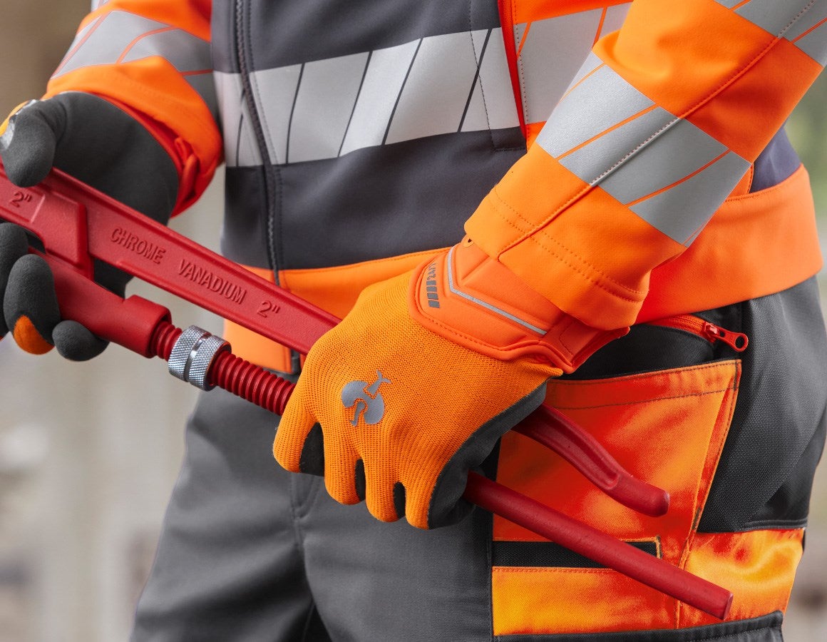 Main action image Hybrid gloves e.s.motion 24/7 high-vis orange/anthracite