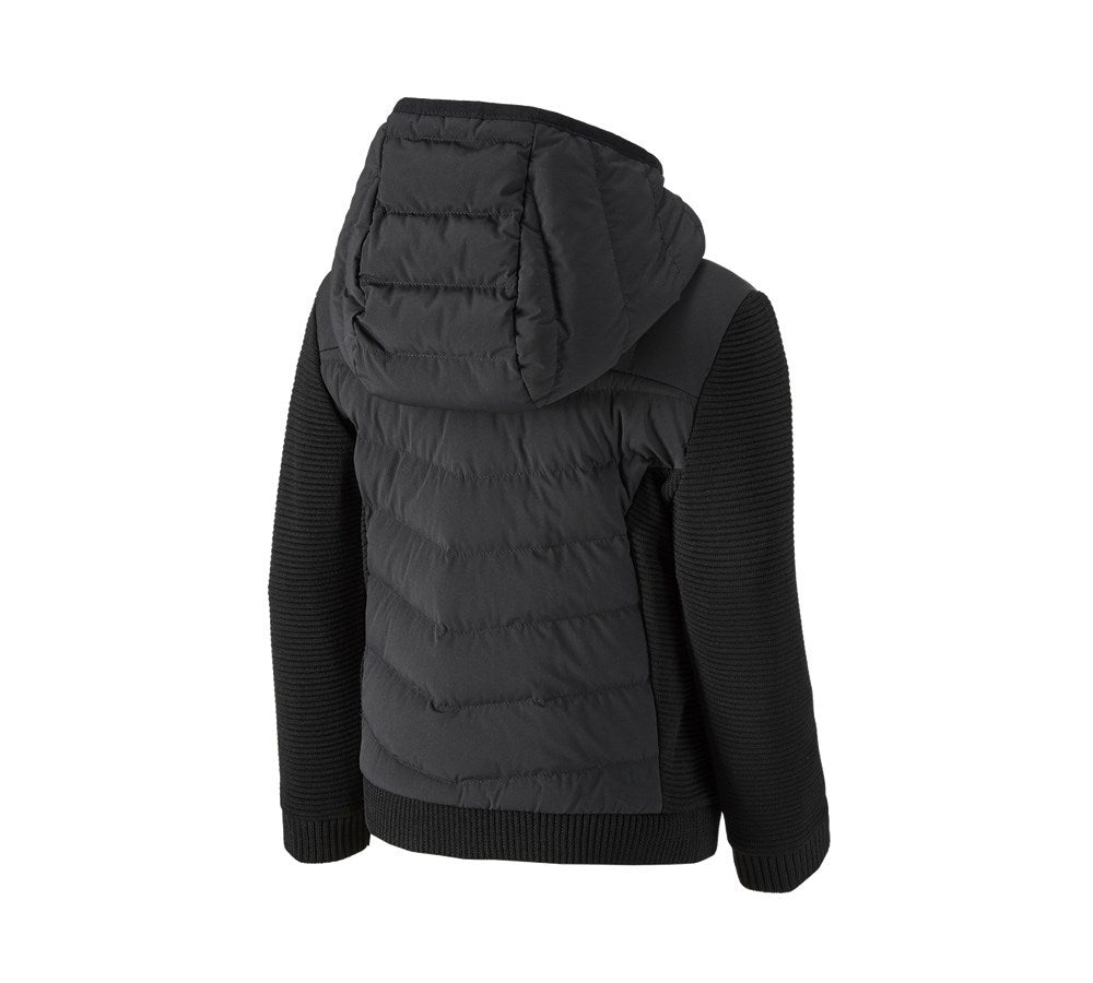 Secondary image Hybrid hooded knitted jacket e.s.motion ten,child. black