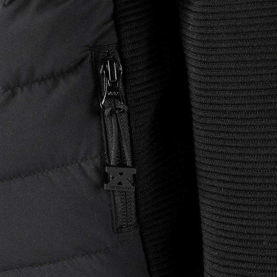 Detailed image Hybrid hooded knitted jacket e.s.motion ten,child. black