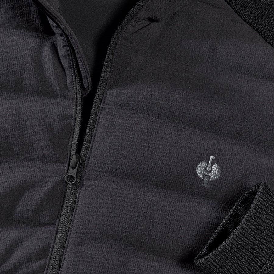 Detailed image Hybrid knitted jacket e.s.trail black