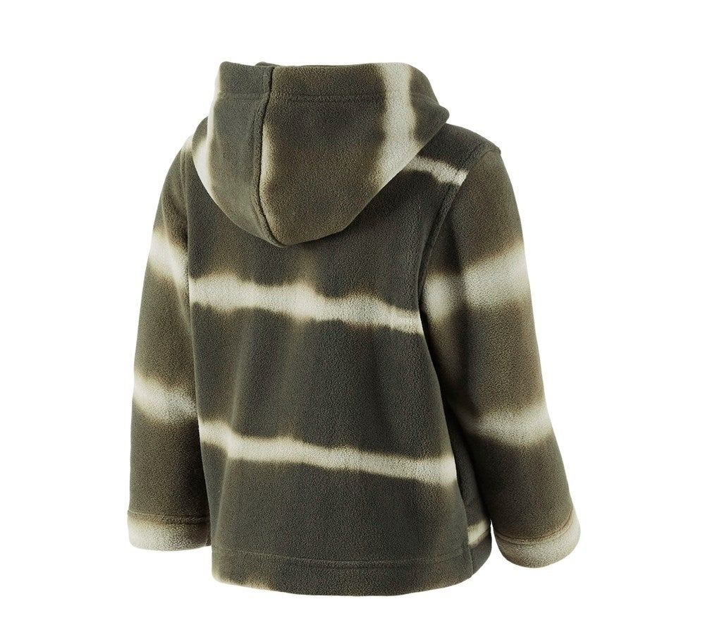 Secondary image Fleece hoody jacket tie-dye e.s.motion ten, child. disguisegreen/moorgreen