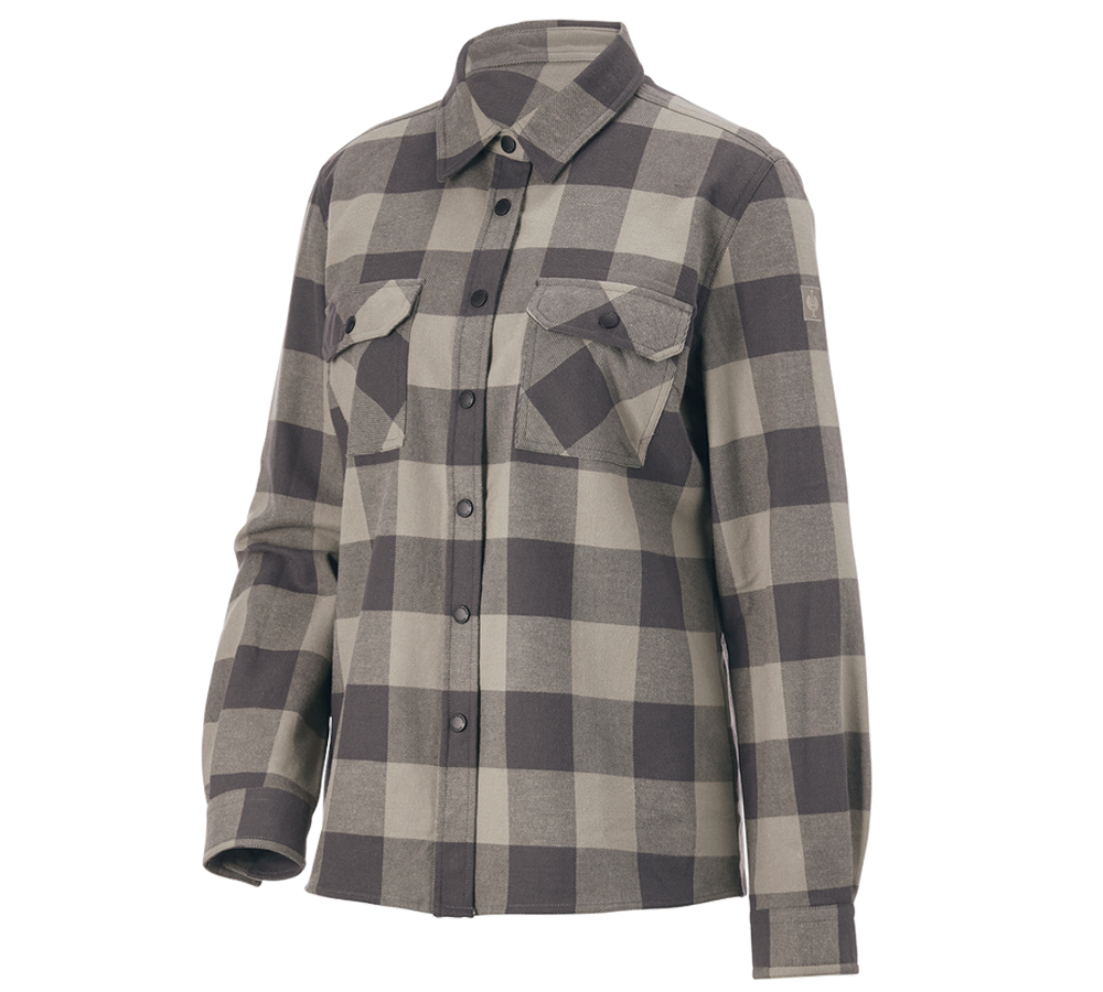 Primary image Check shirt e.s.iconic, ladies' dolphingrey/carbongrey