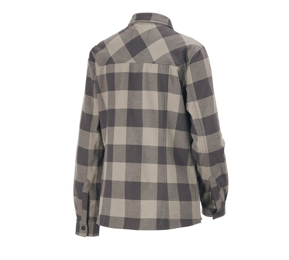 Secondary image Check shirt e.s.iconic, ladies' dolphingrey/carbongrey