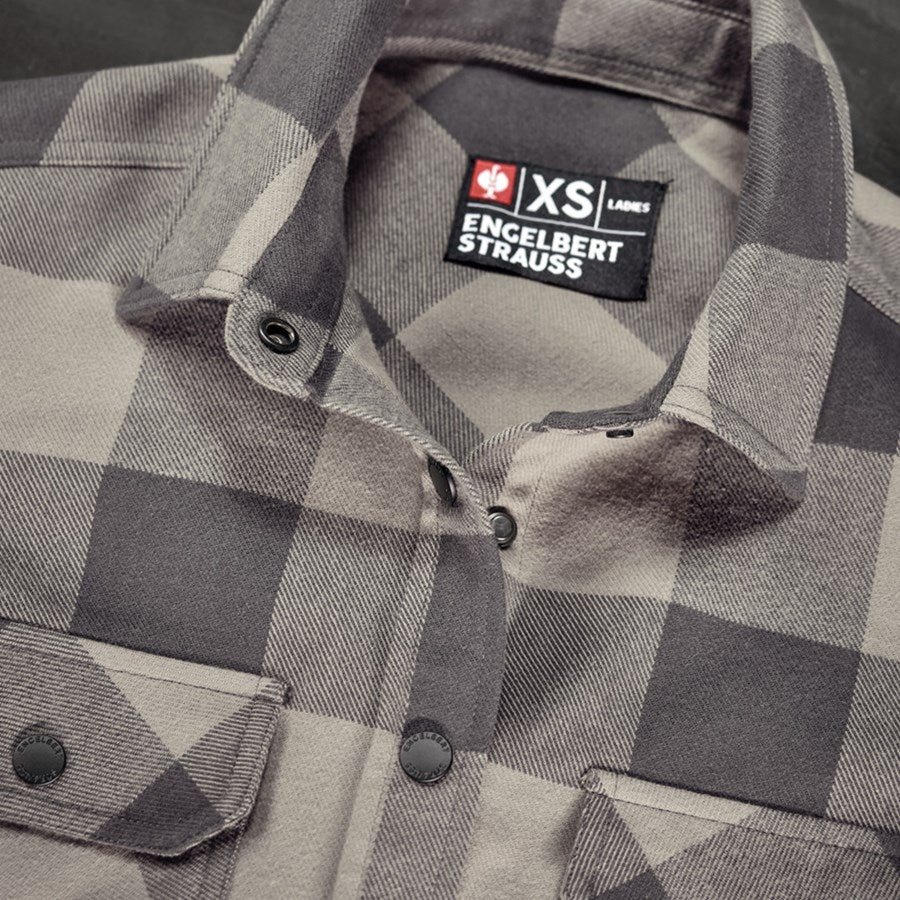 Detailed image Check shirt e.s.iconic, ladies' dolphingrey/carbongrey