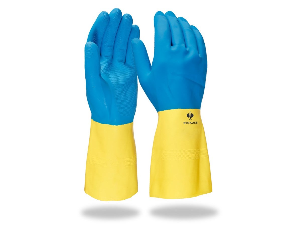 Primary image Latex household gloves Super II yellow/blue