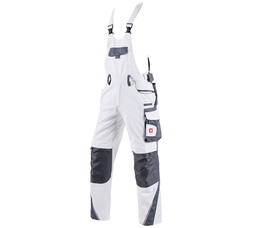 Primary image Bib & brace e.s.motion white/grey