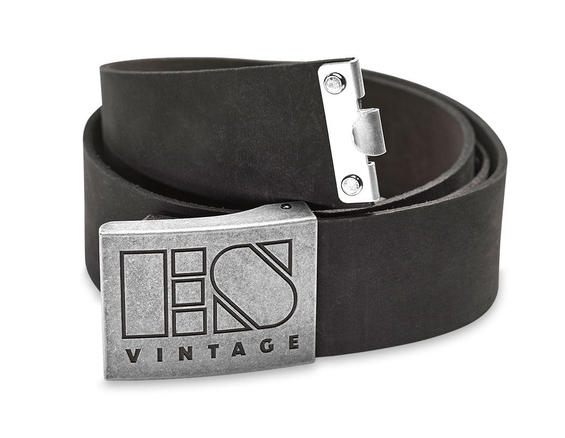 Primary image Leather buckle belt e.s.vintage black