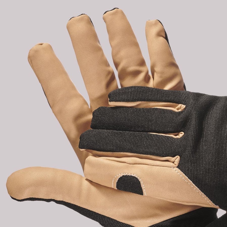 Detailed image Assembly winter gloves Intense light black/brown