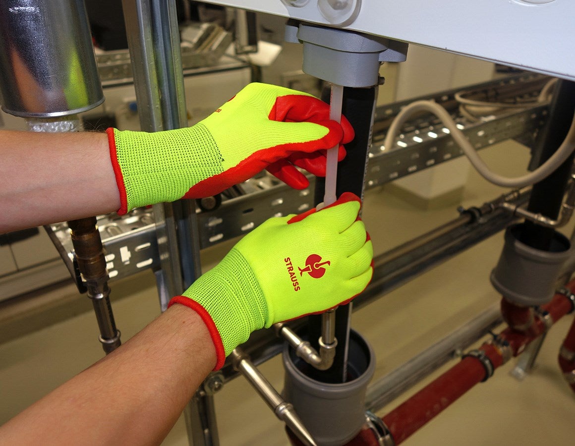 Additional image 1 Nitrile foam gloves Flexible Foam high-vis yellow/red