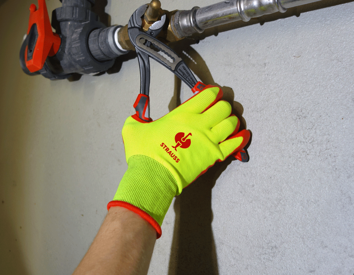Additional image 2 Nitrile foam gloves Flexible Foam high-vis yellow/red