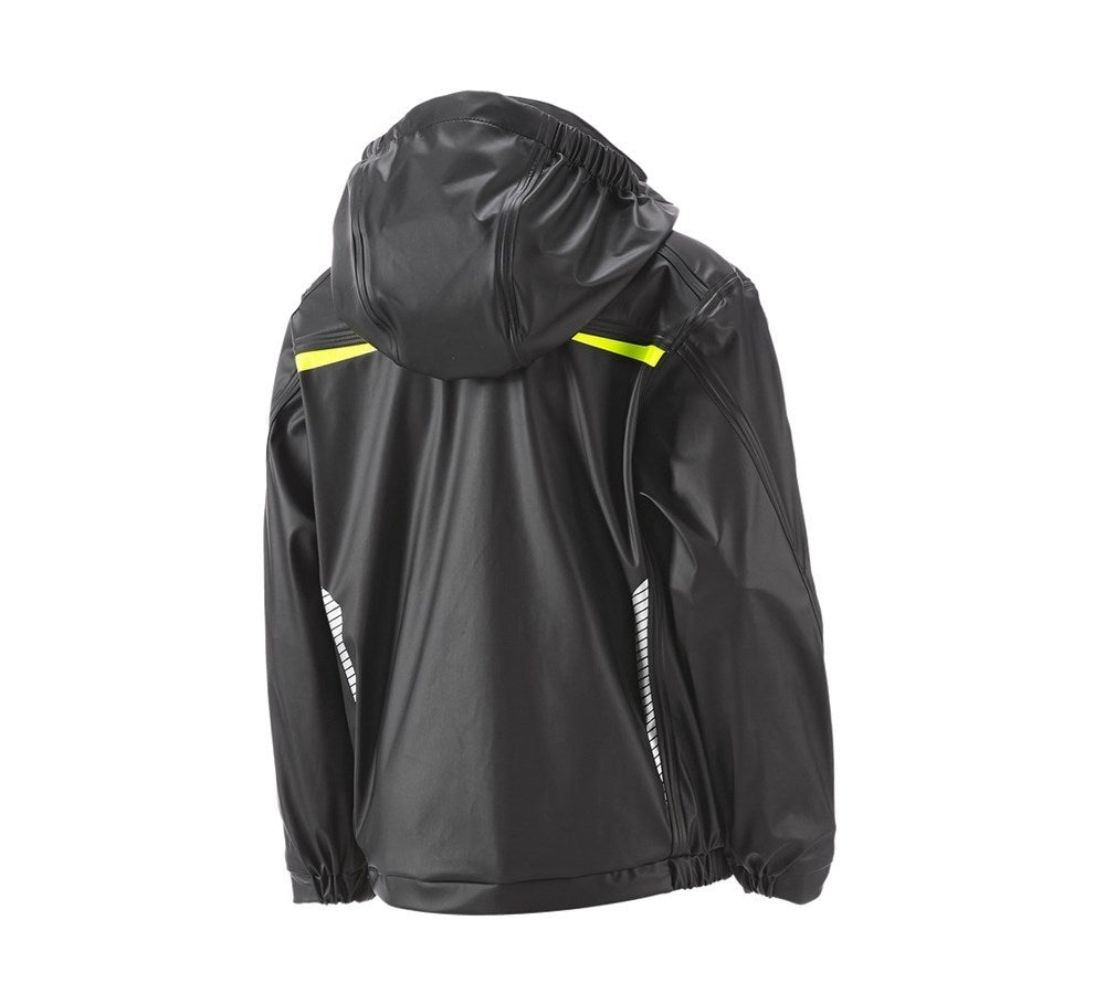 Secondary image Rain jacket e.s.motion 2020 superflex, children's black/high-vis yellow/high-vis orange