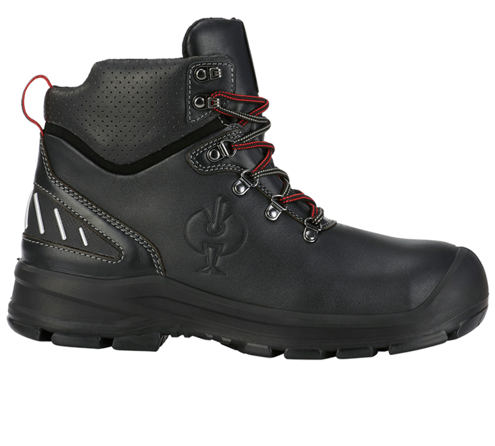 Primary image S3 Safety shoes e.s. Umbriel II mid black/straussred