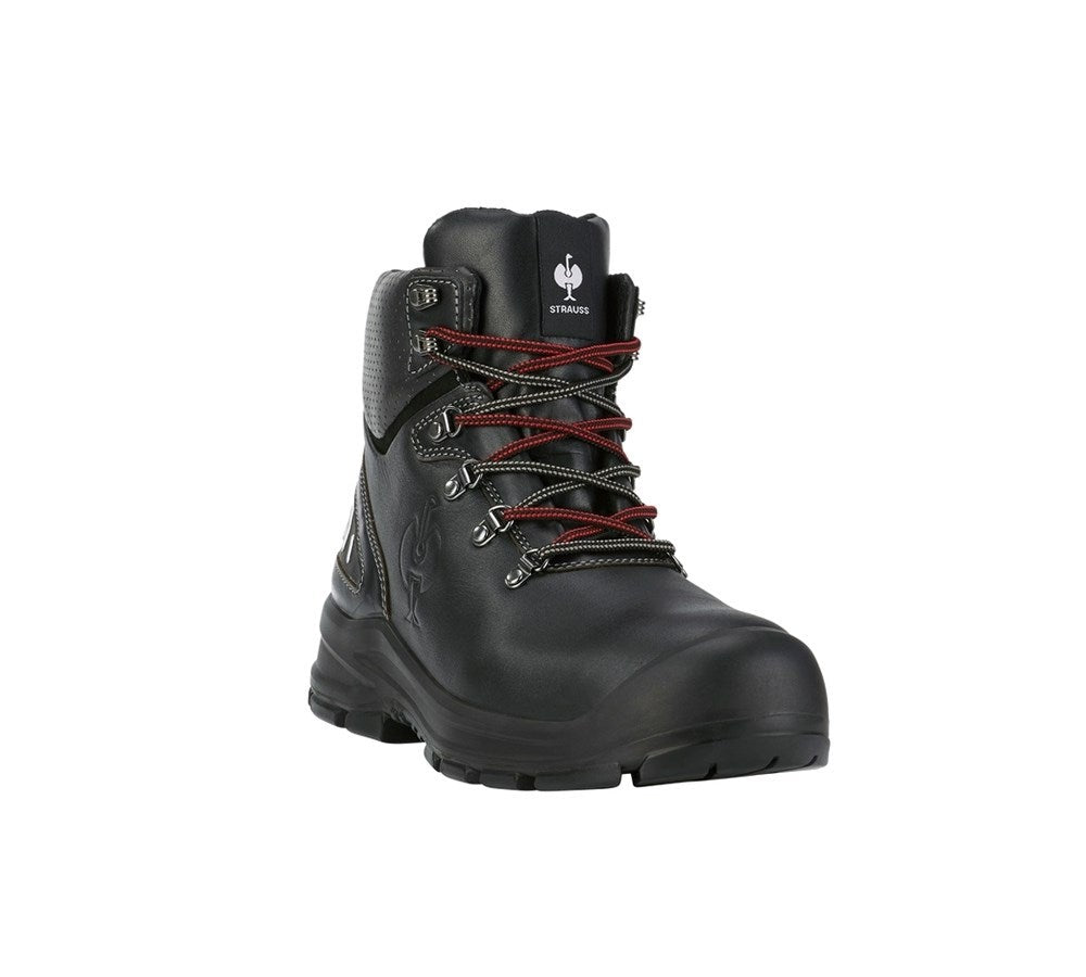 Secondary image S3 Safety shoes e.s. Umbriel II mid black/straussred