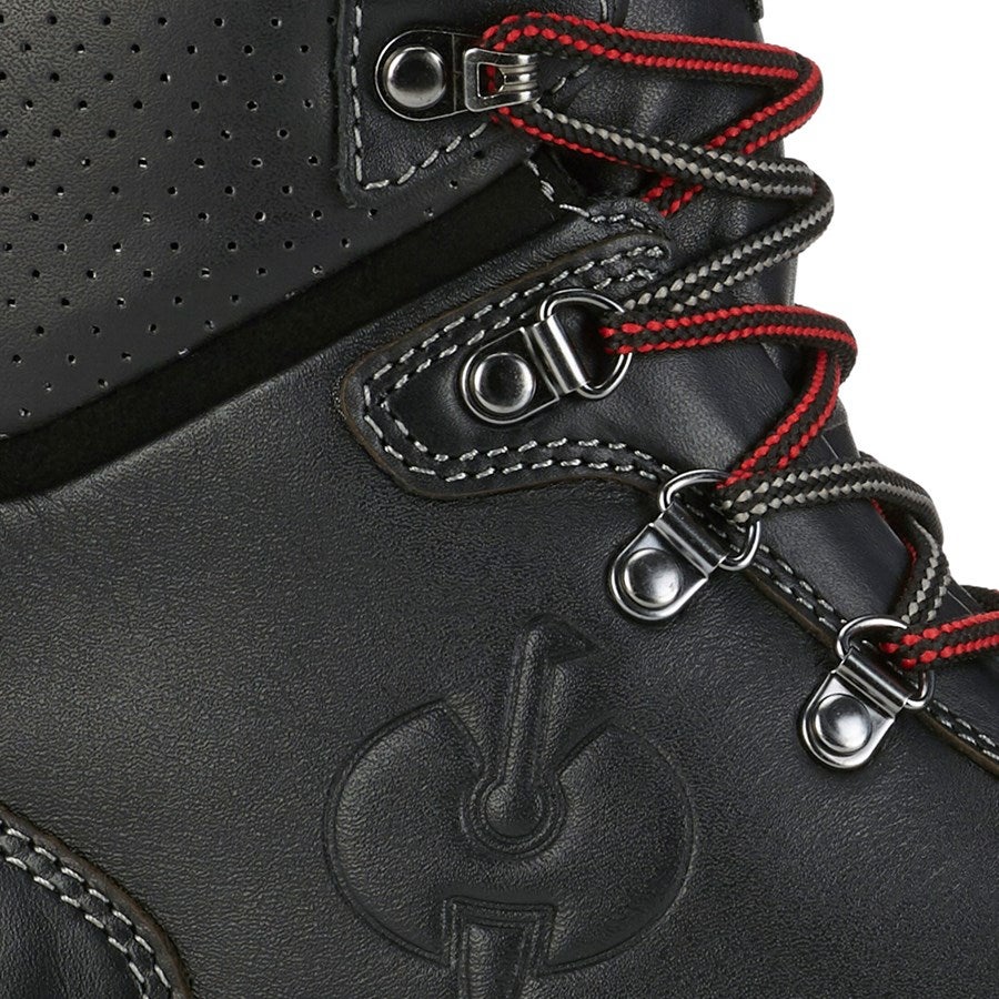 Detailed image S3 Safety shoes e.s. Umbriel II mid black/straussred