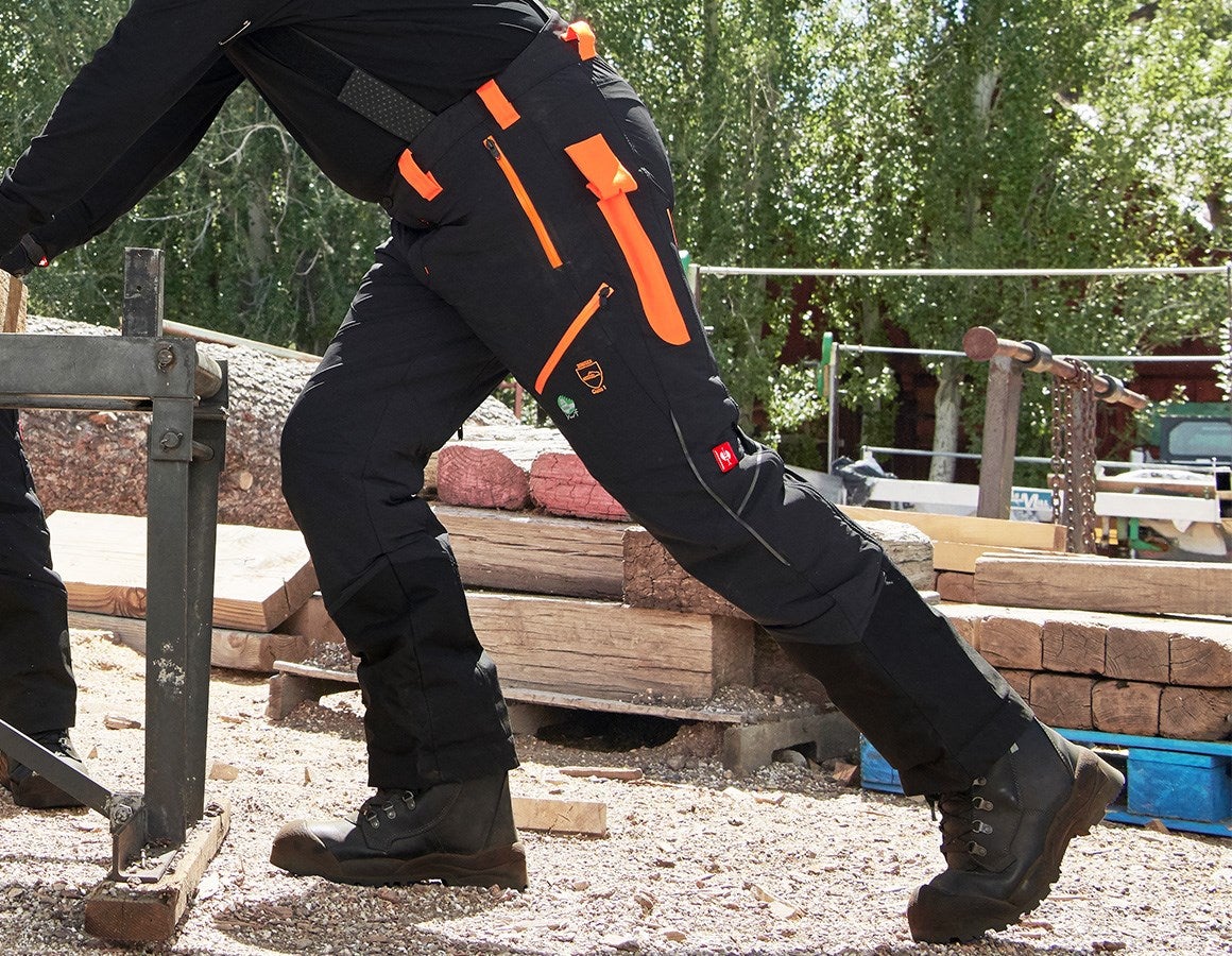 Additional image 1 Cut protection trousers e.s.vision black/high-vis orange