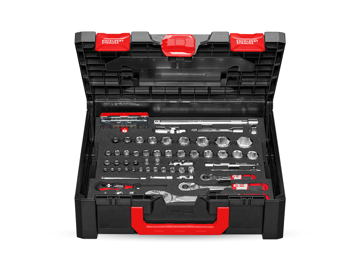 Primary image Socket wrench set pro 1/4+3/8+1/2 in STRAUSSbox 