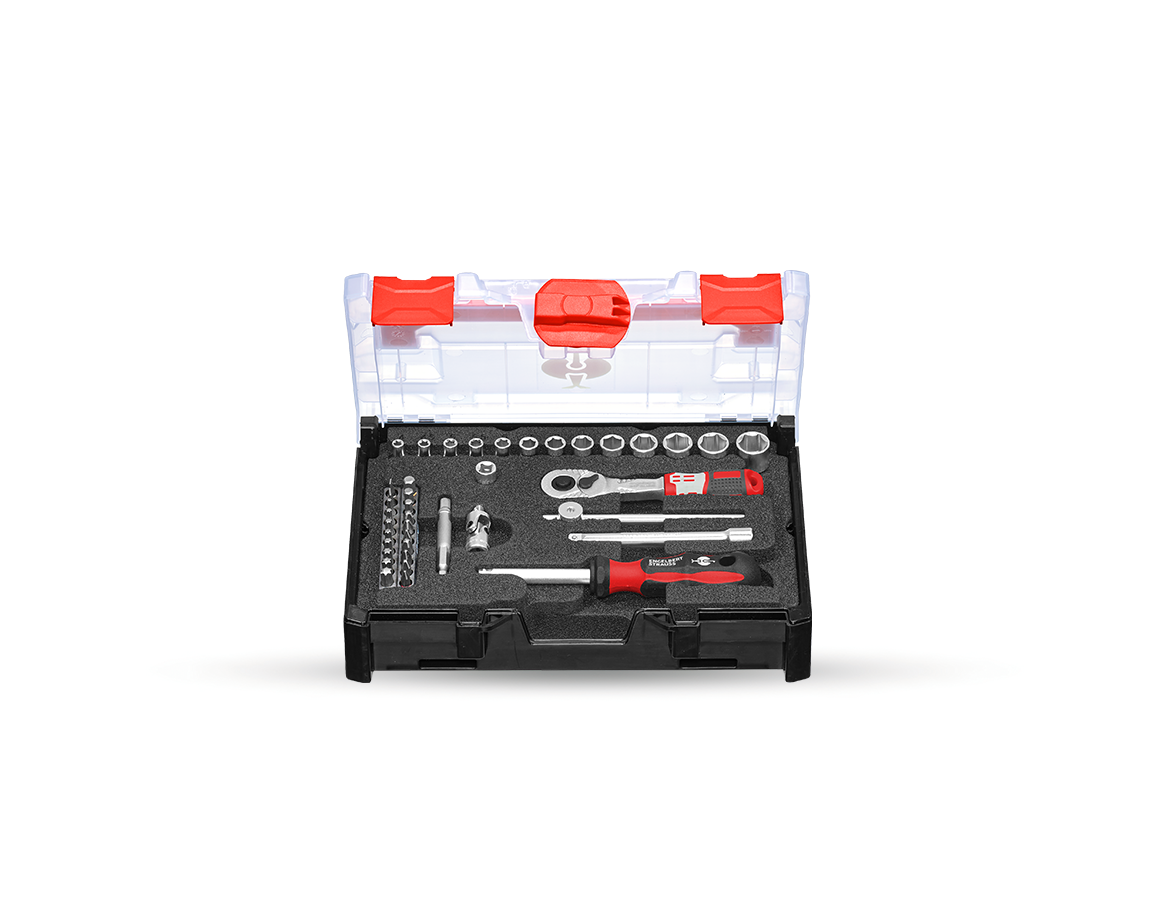 Primary image Socket wrench set pro 1/4 in STRAUSSbox mini 