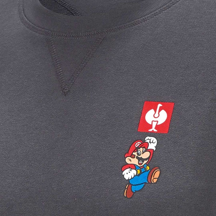 Detailed image Super Mario Sweatshirt, men's anthracite