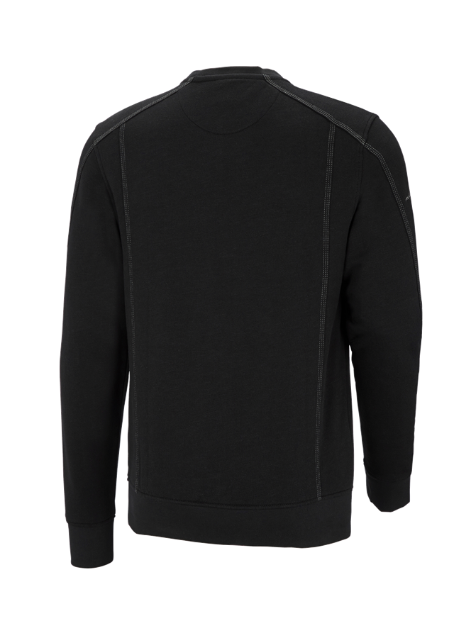 Secondary image Sweatshirt cotton slub e.s.roughtough black