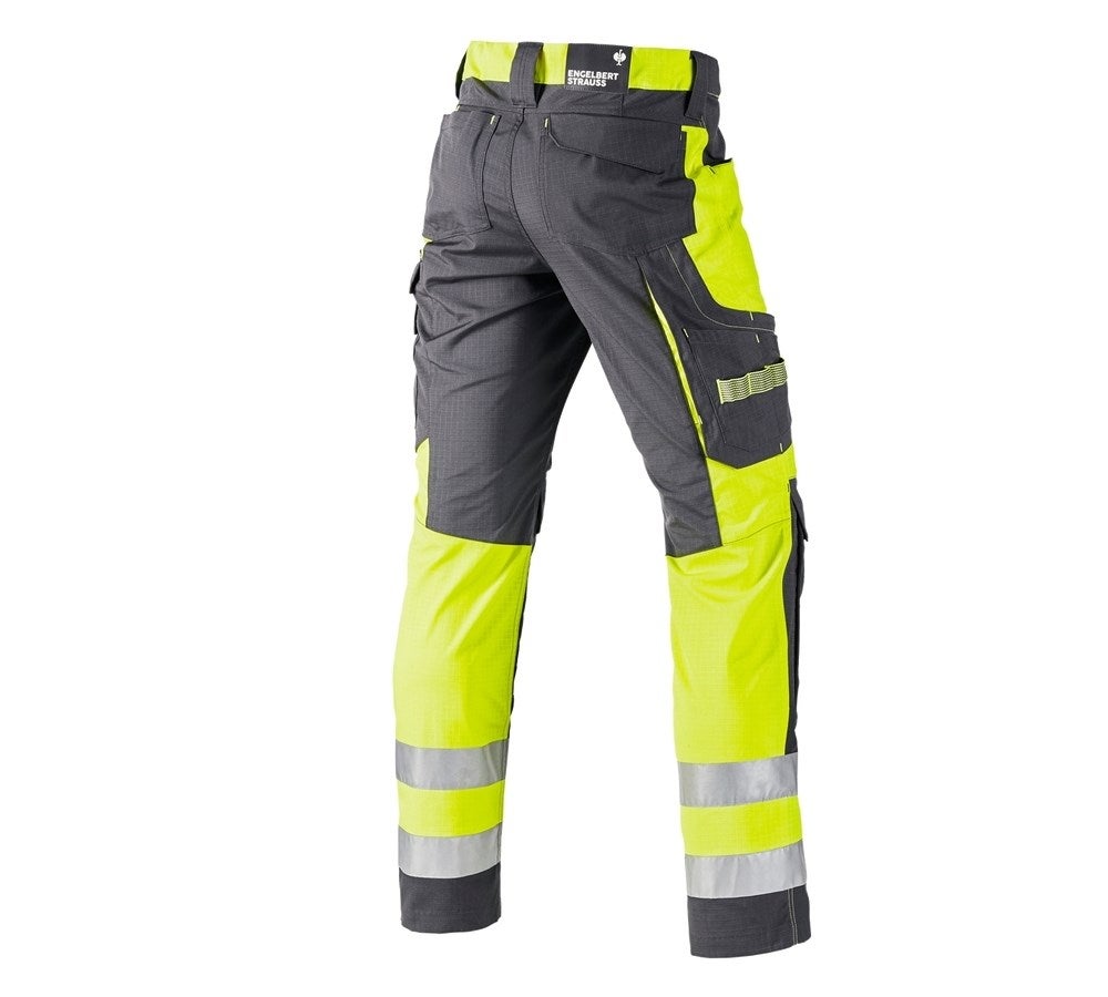 Secondary image High-vis trousers e.s.concrete anthracite/high-vis yellow