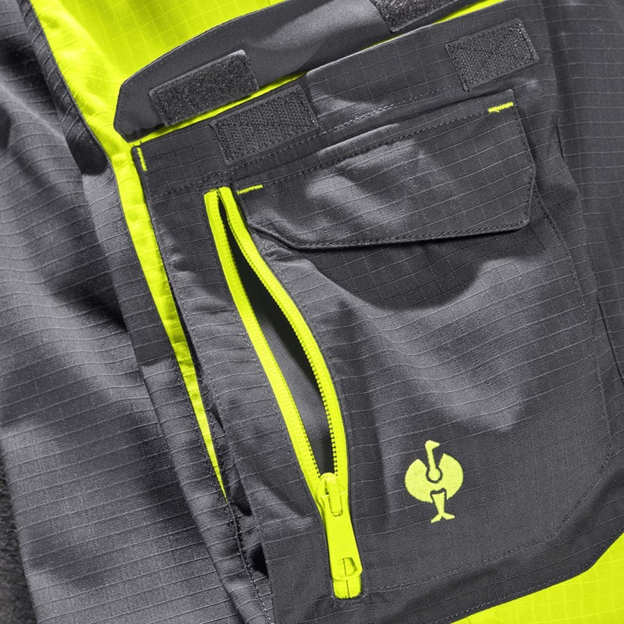 Detailed image High-vis trousers e.s.concrete anthracite/high-vis yellow