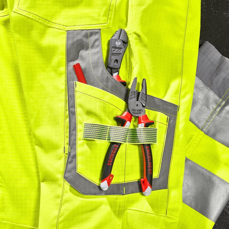 Detailed image High-vis cargo trousers e.s.concrete high-vis yellow/pearlgrey