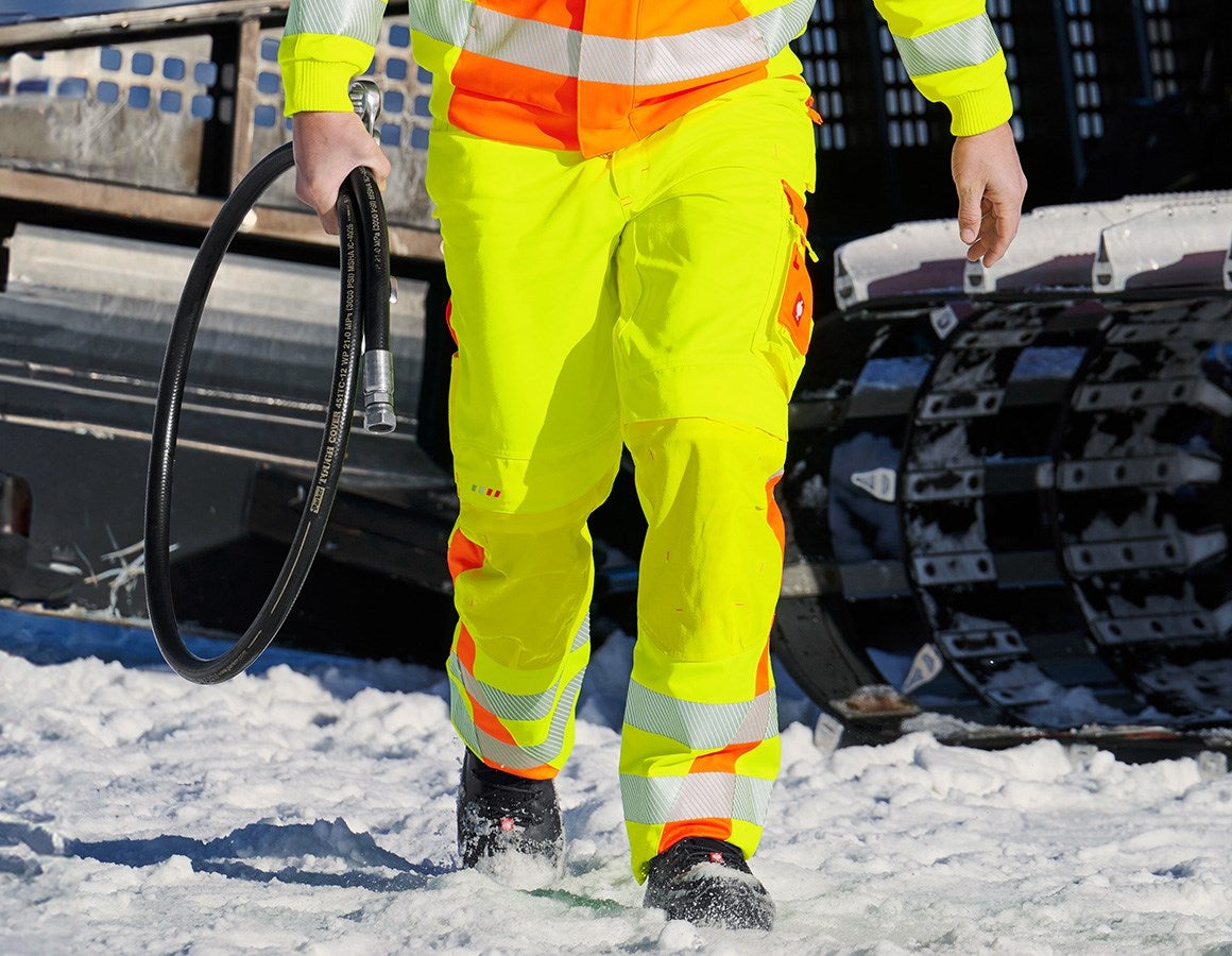 Main action image High-vis trousers e.s.motion 2020 winter high-vis yellow/high-vis orange