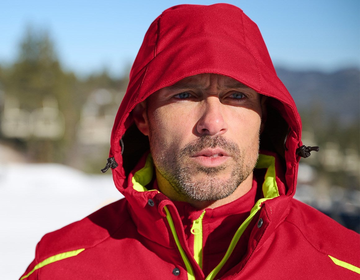 Additional image 3 Winter softshell jacket e.s.motion 2020, men's fiery red/high-vis yellow