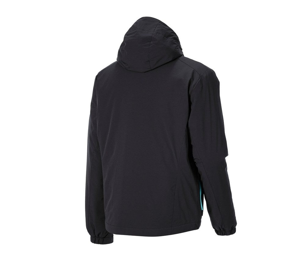 Secondary image Winter jacket e.s.trail black/lapisturquoise