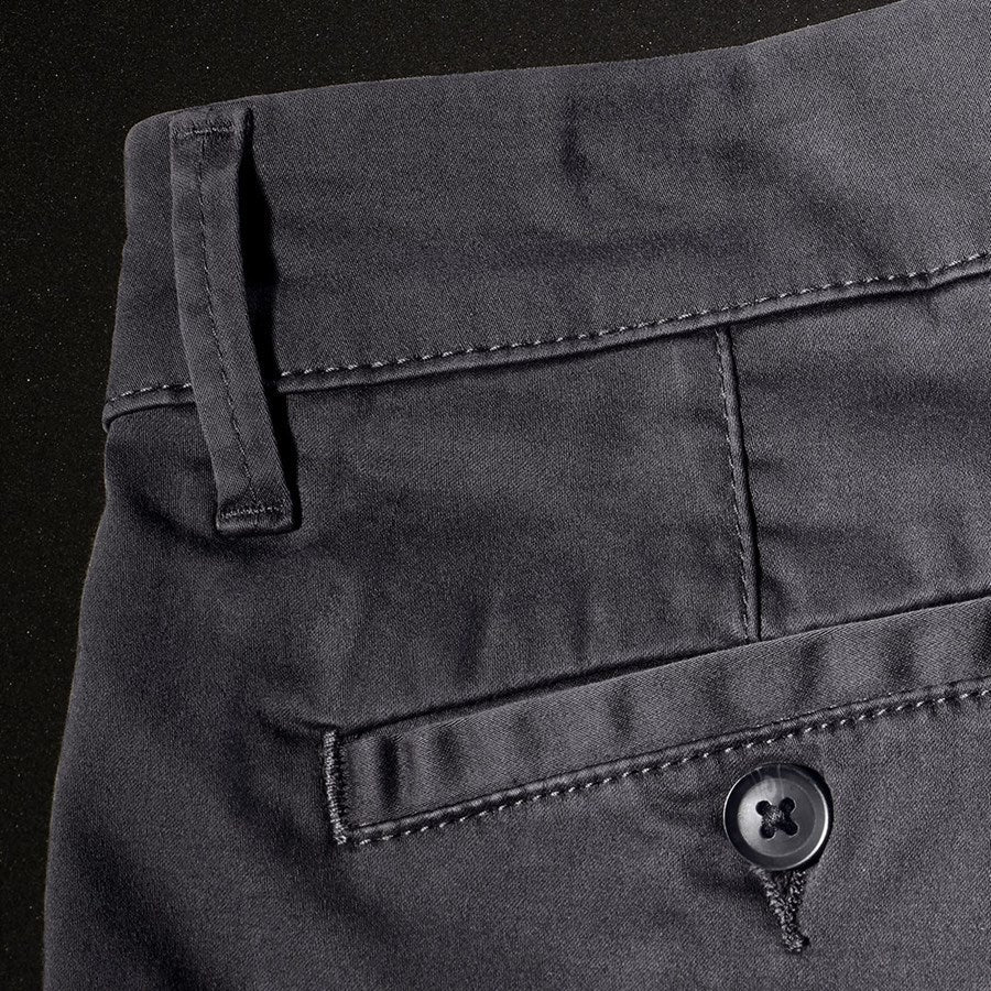 Detailed image e.s. 5-pocket work trousers Chino anthracite