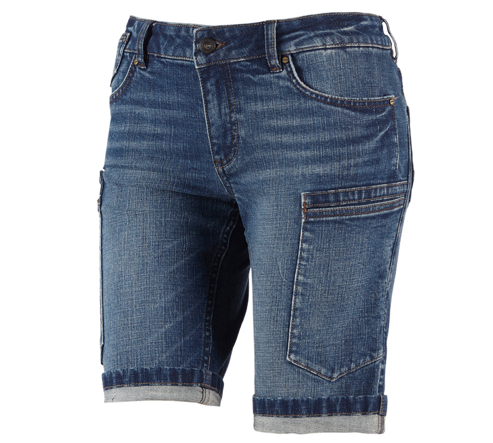 Primary image e.s. 7-pocket jeans shorts, ladies' stonewashed