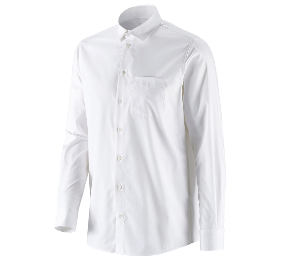 Primary image e.s. Business shirt cotton stretch, comfort fit white