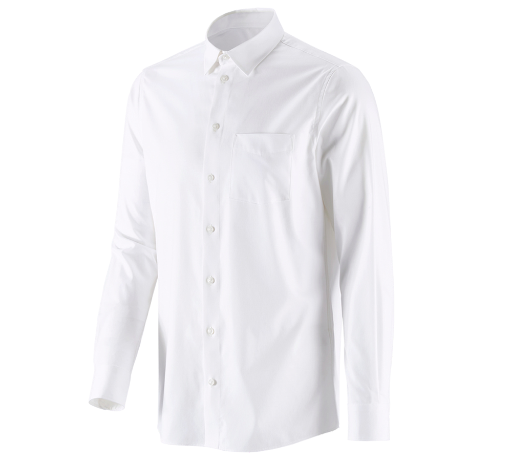 Primary image e.s. Business shirt cotton stretch, regular fit white