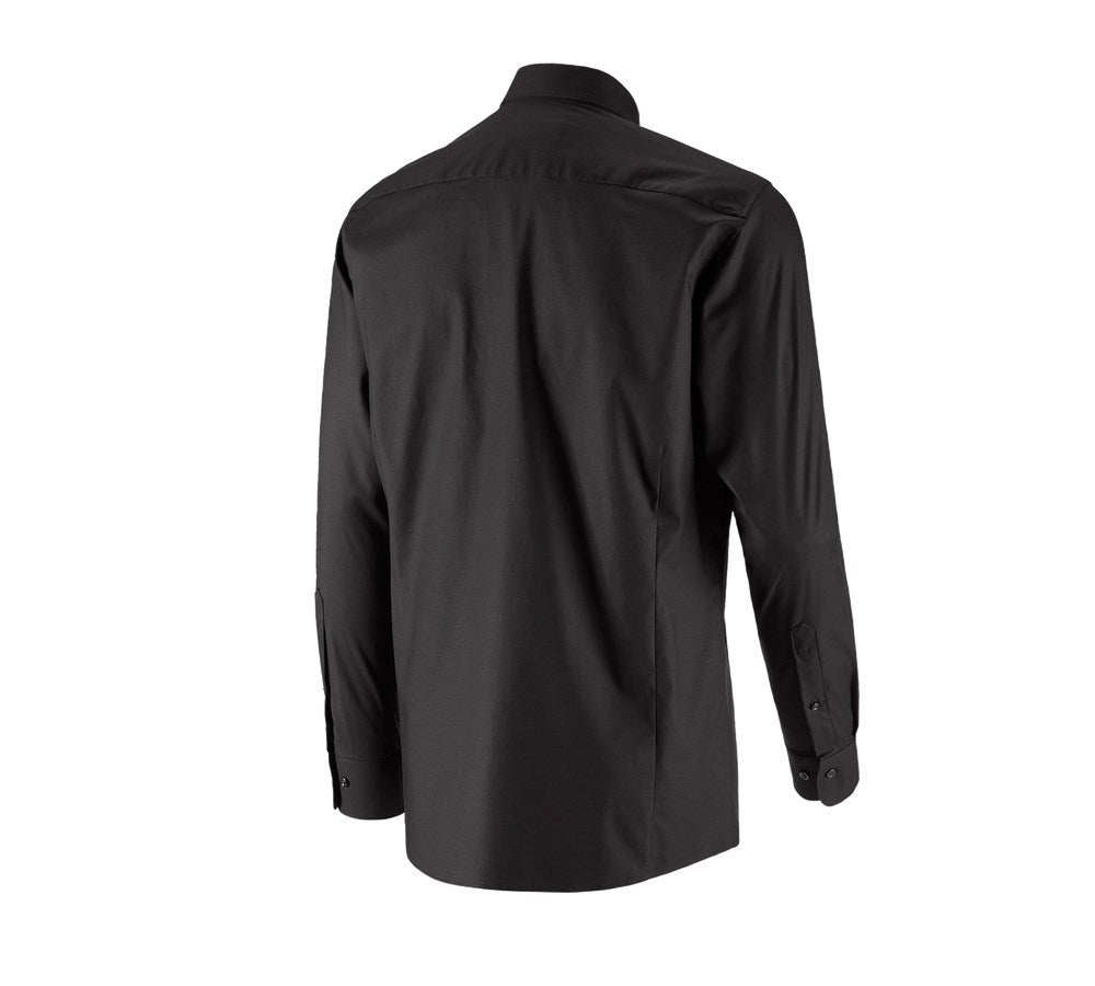 Secondary image e.s. Business shirt cotton stretch, regular fit black