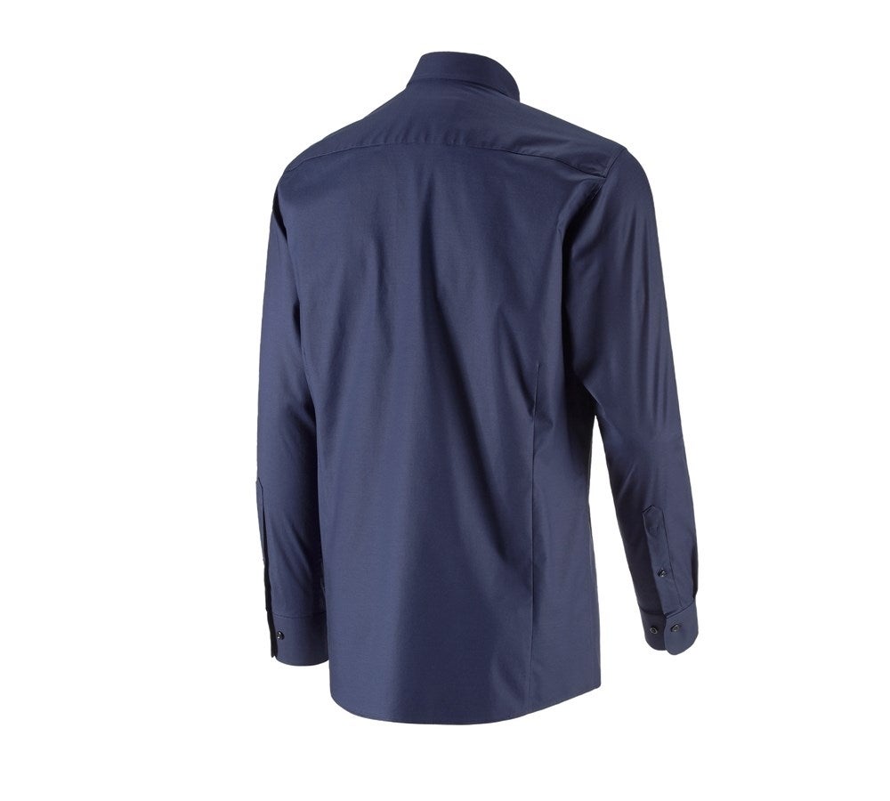 Secondary image e.s. Business shirt cotton stretch, regular fit navy