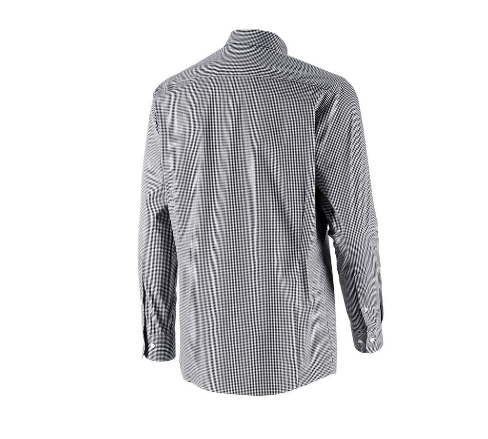 Secondary image e.s. Business shirt cotton stretch, regular fit black checked