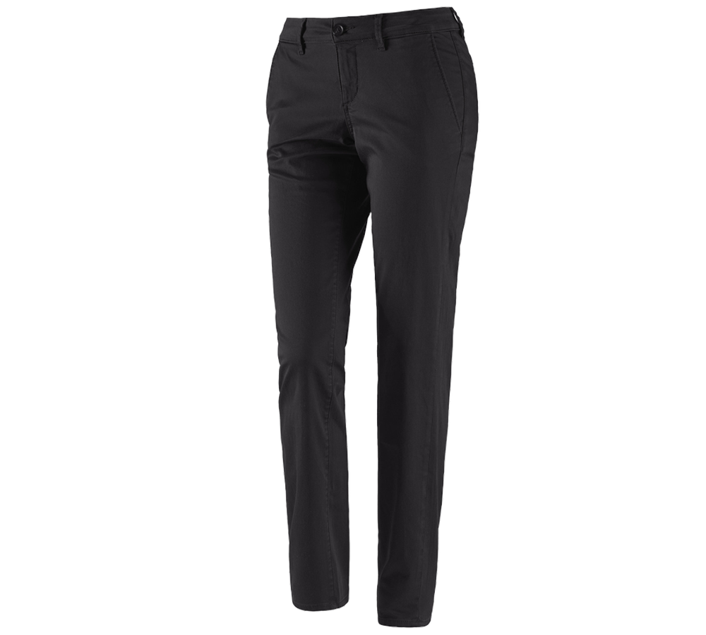 Primary image e.s. 5-pocket work trousers Chino, ladies' black