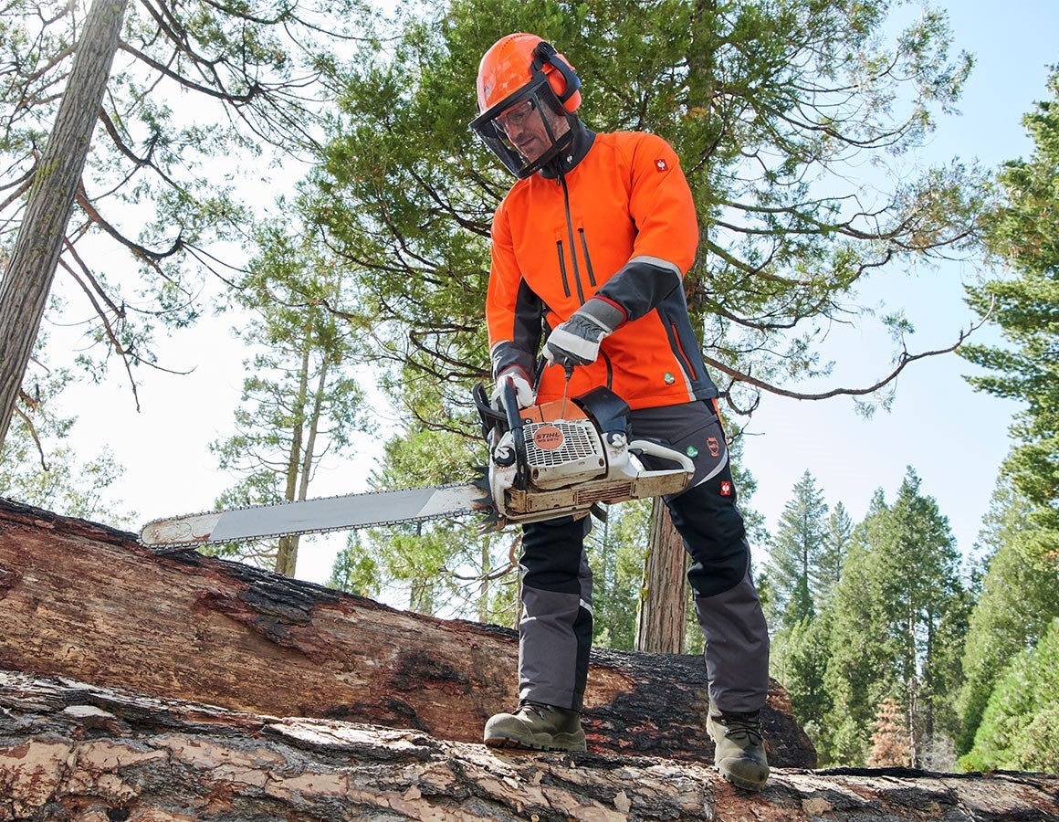 Additional image 1 e.s. Forestry jacket, KWF grey/high-vis orange