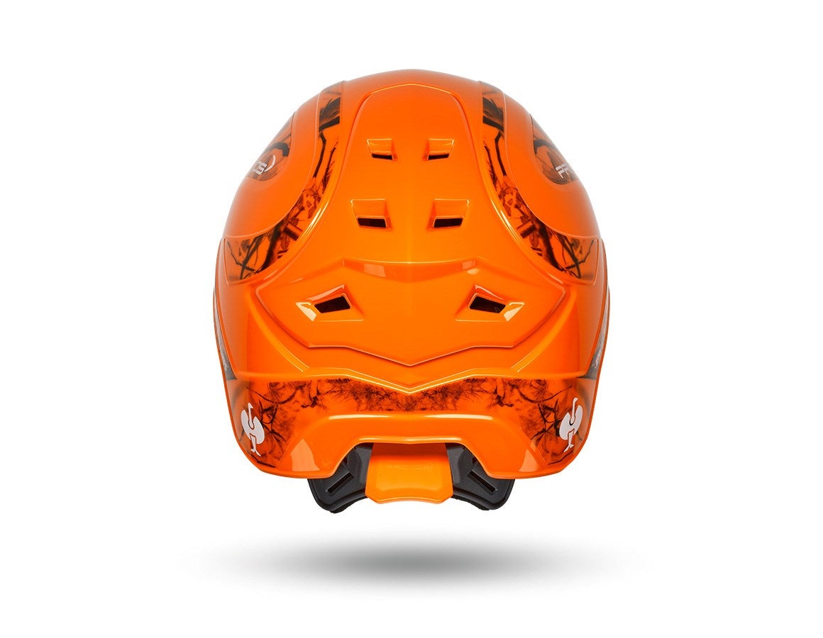 Secondary image e.s. Forestry helmet Protos® high-vis orange woodprint